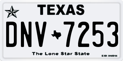 TX license plate DNV7253