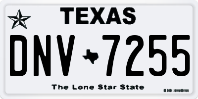 TX license plate DNV7255