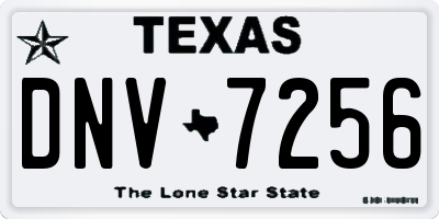 TX license plate DNV7256