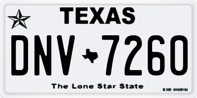 TX license plate DNV7260