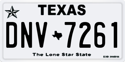 TX license plate DNV7261