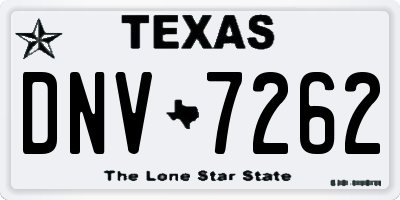 TX license plate DNV7262