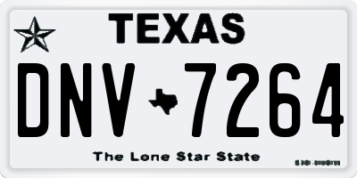 TX license plate DNV7264