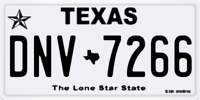 TX license plate DNV7266