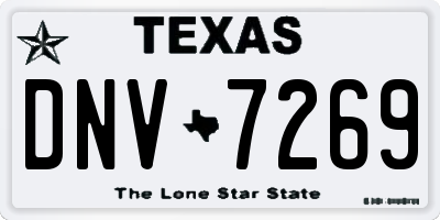 TX license plate DNV7269