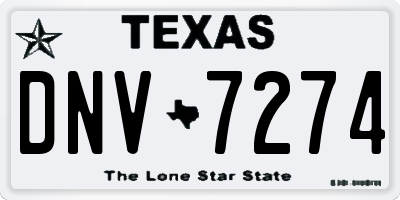 TX license plate DNV7274
