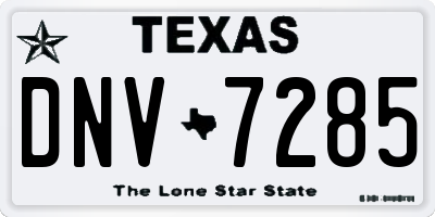 TX license plate DNV7285