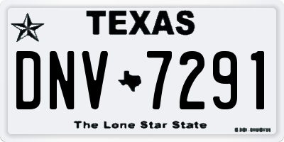 TX license plate DNV7291