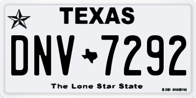 TX license plate DNV7292