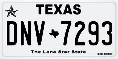 TX license plate DNV7293