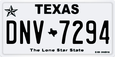 TX license plate DNV7294