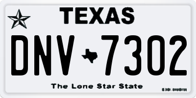 TX license plate DNV7302