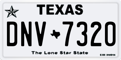 TX license plate DNV7320