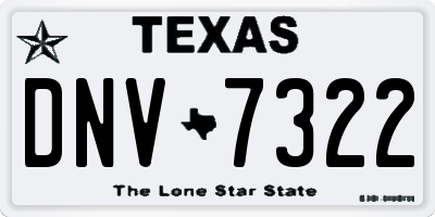 TX license plate DNV7322