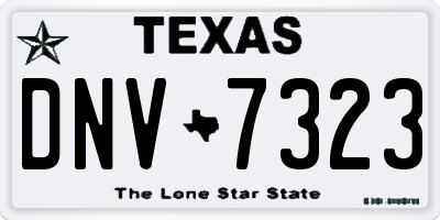 TX license plate DNV7323