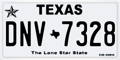 TX license plate DNV7328