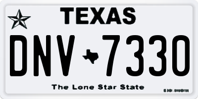 TX license plate DNV7330