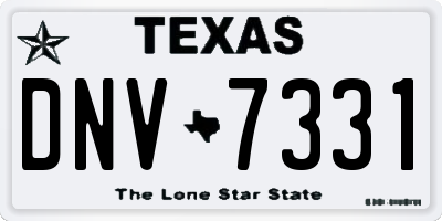 TX license plate DNV7331