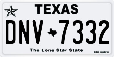 TX license plate DNV7332