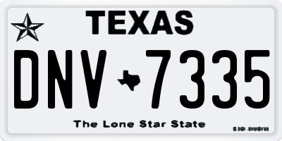 TX license plate DNV7335
