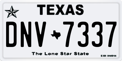 TX license plate DNV7337
