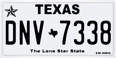 TX license plate DNV7338