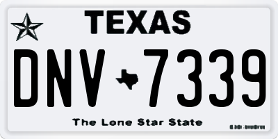 TX license plate DNV7339