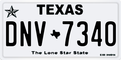 TX license plate DNV7340