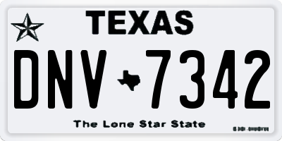 TX license plate DNV7342