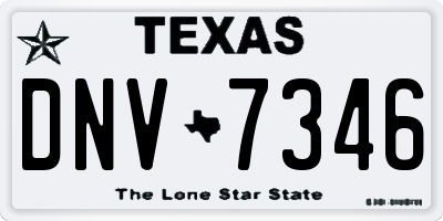 TX license plate DNV7346
