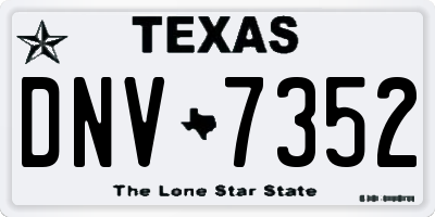 TX license plate DNV7352