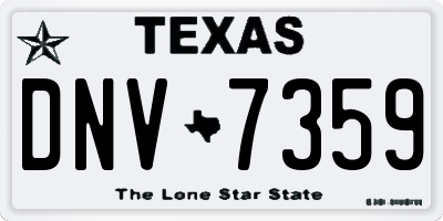 TX license plate DNV7359