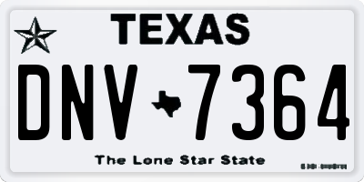 TX license plate DNV7364