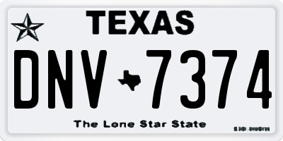 TX license plate DNV7374