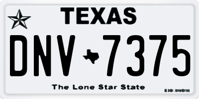 TX license plate DNV7375
