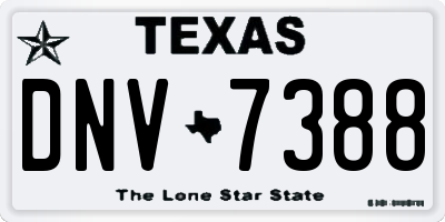 TX license plate DNV7388