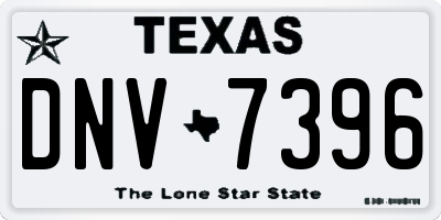 TX license plate DNV7396