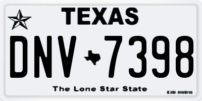 TX license plate DNV7398
