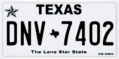 TX license plate DNV7402