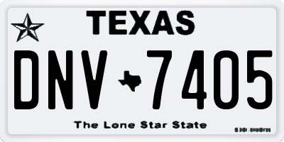 TX license plate DNV7405