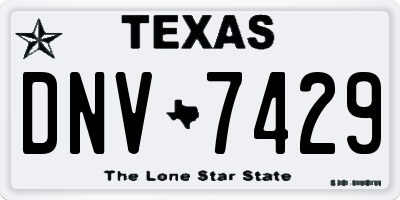 TX license plate DNV7429