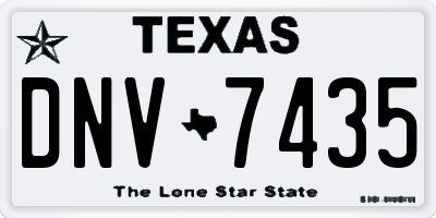 TX license plate DNV7435