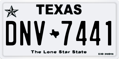 TX license plate DNV7441