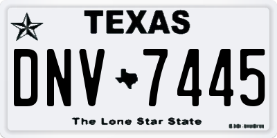 TX license plate DNV7445