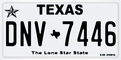 TX license plate DNV7446