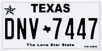 TX license plate DNV7447