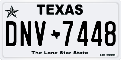 TX license plate DNV7448