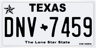 TX license plate DNV7459