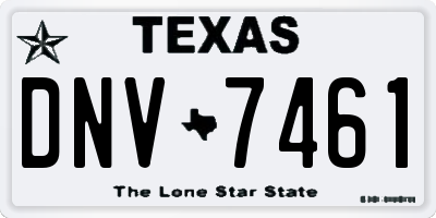 TX license plate DNV7461
