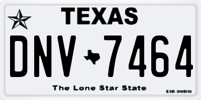 TX license plate DNV7464